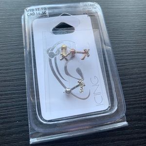 Brand New Cross Cartilage Earring Set